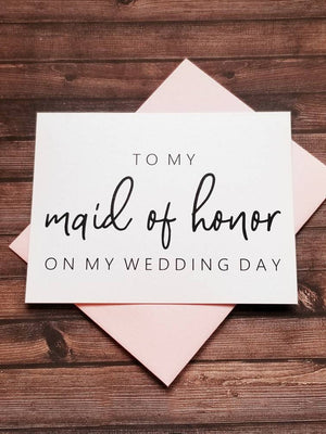 To My Maid Of Honor